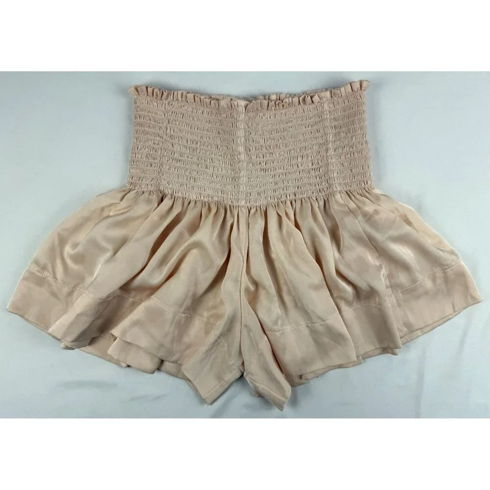 J17 KOCH Erica Skort Skirt Light Pink Satin Silky Sz XS $295 - Picture 3 of 7